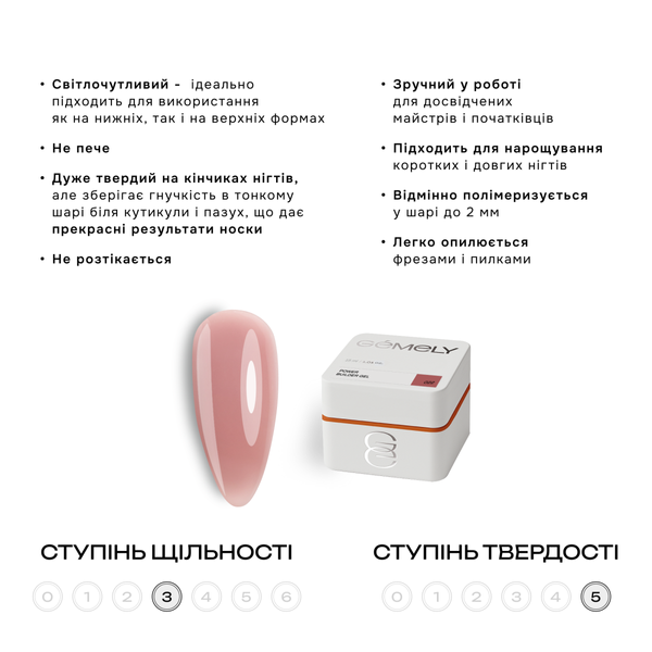 GEMELY ex GA&MA Гель Power Builder Gel 022, 15 мл 102856 фото