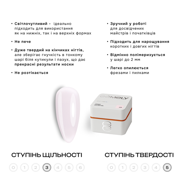 GEMELY ex GA&MA Гель Power Builder Gel 009, 30 мл 103230 фото