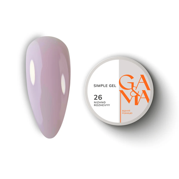 GA&MA Simple gel 026 Nizhno rozhevyy / Сімпл гель 026 Ніжно рожевий 15 мл 18505 фото