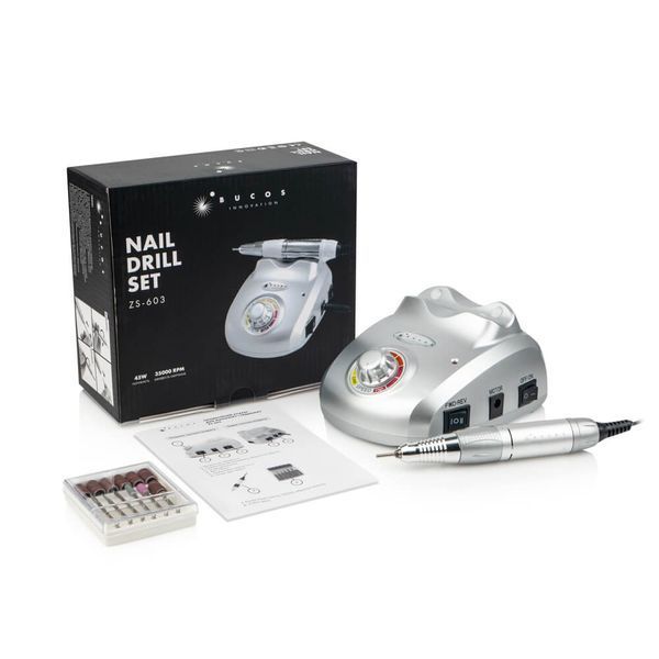 BUCOS ZS-603 PRO SILVER STEEL (35000/45W) Фрезер український посібник (+ 6 покращених фрез), серійний номер. ГАРАНТІЯ 3 МІСЯЦІ! 26860 фото