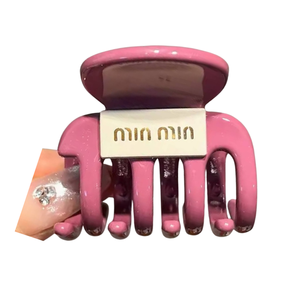 Заколка для волосся крабик MIU MIU Crazy Mood 4,5см, рожевий, 1шт 67515 фото