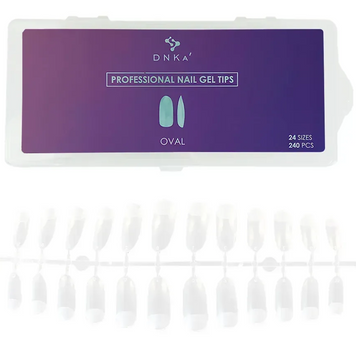 DNKa' Гелеві тіпси Professional Nail Gel Tips Oval, 240pcs 53659 фото