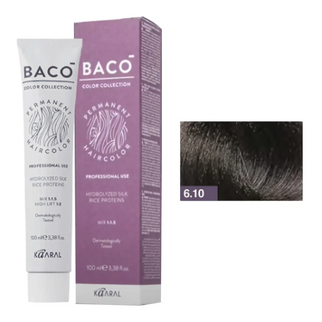KAARAL BACO COLOR COLLECTION аміачна фарба №6.10 100 мл темний блондин попелясто-натуральний 62069 фото