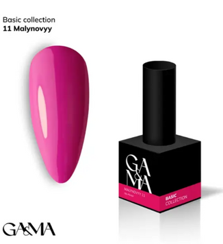 GA&MA Basic collection 011 malynovyі / Базова колекція 011 малиновий 10 мл 18782 фото