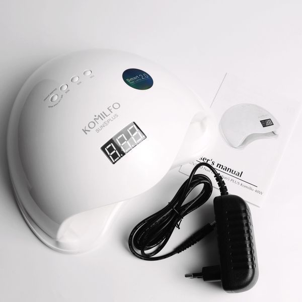 Komilfo SUNUV Універсальна UV LED лампа Sun5 Plus 48 Вт, White, кварцові світлодіоди 214032 66263 фото