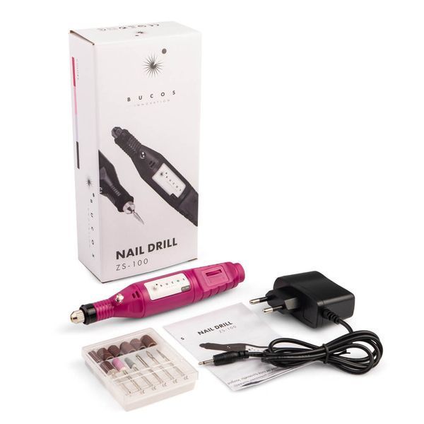 BUCOS ZS-100 (20 000 об.) Фрезер-ручка Pink Насичено рожевий УЦІНКА 71643 фото