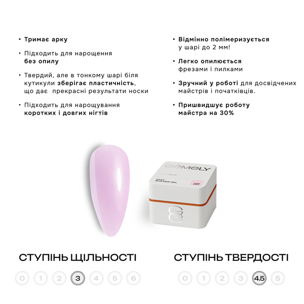 GEMELY ex GA&MA Гель Fast Builder Gel 025, 15 мл 111975 фото