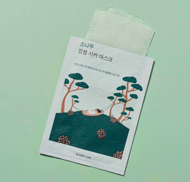 ROUND LAB Заспокійлива тканинна маска з екстрактом голок сосни Pine Calming Cica Mask Sheet, 27 мл 27595 фото
