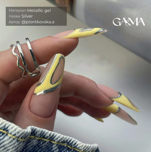 GA&MA Metallic Gel Silver 55295 фото