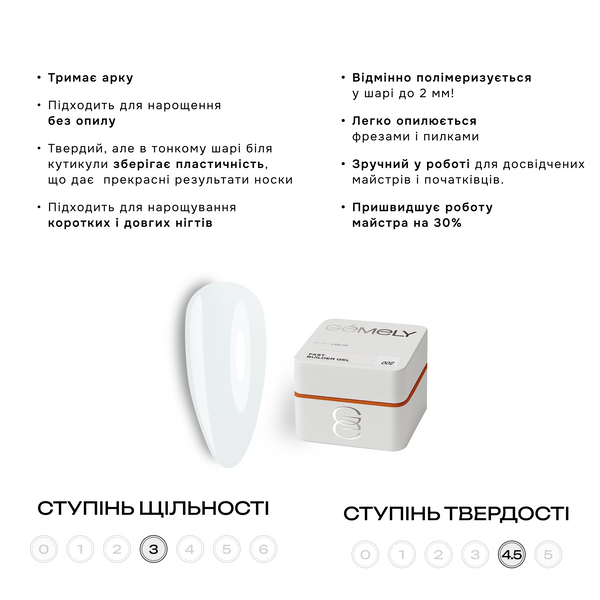 GEMELY ex GA&MA Гель Fast Builder Gel 002, 15 мл 106328 фото
