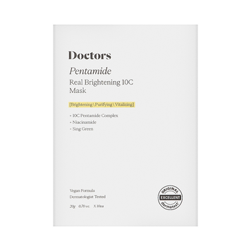 Тканинна маска для освітлення та рівного тону шкіри Doctors (Pentamide Real Brightening 10C Mask), 20 мл 2959110061648 фото