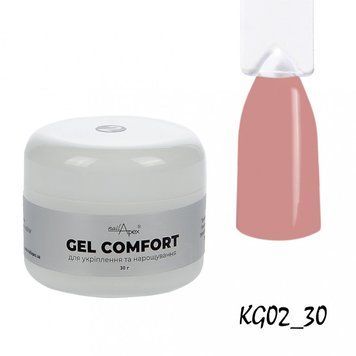 NailApex Comfort №02 Карамельний (30g) - гель для нігтів 47359 фото