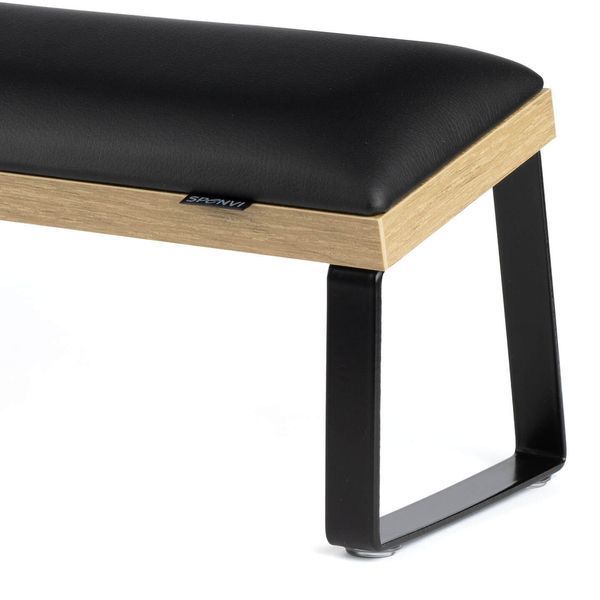 SPENVI Підставка для манікюру Loft Black на скошених чорних металевих ніжках на коричневій основі 64978 фото