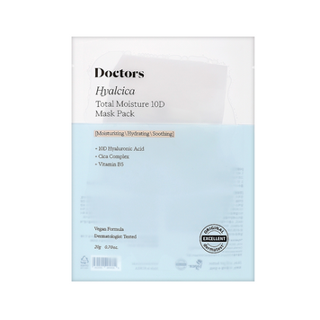 Тканинна маска з 10 формами гіалуронової кислоти та центелою Doctors (Hyalcica Total Moisture 10 D Mask), 23 мл 8809496205539 фото