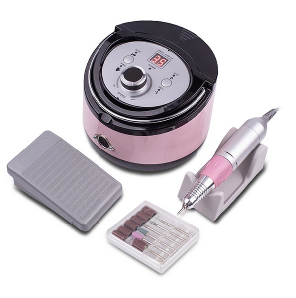 BUCOS Nail Drill ZS-606 PINK PROFESSIONAL (65W/35000 об.) Фрезер + 6 покращених фрез 26848 фото