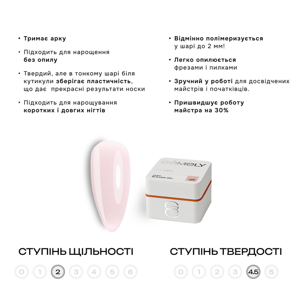 GEMELY ex GA&MA Гель Fast Builder Gel 005, 15 мл 106331 фото