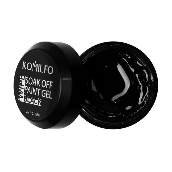 Komilfo Soak off гель-фарба №001 Black, 5 мл 11809 фото