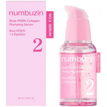 NUMBUZIN Антивікова сироватка для пружності шкіри з колагеном та PDRN No.2 Rose PDRN Collagen 2X Plumping Serum, 30 мл 117680 фото