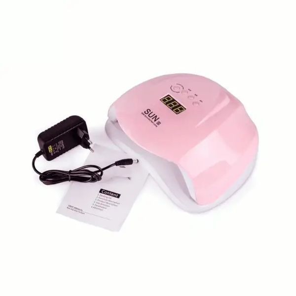 BUCOS SUN X LED+UV 54W Pastel Pink Лампа для манікюру рожевий (крафт) 26803 фото