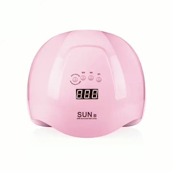 BUCOS SUN X LED+UV 54W Pastel Pink Лампа для манікюру рожевий (крафт) 26803 фото